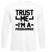 Лонгслів Trust me i'm a programmer Білий фото