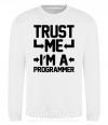Світшот Trust me i'm a programmer Білий фото