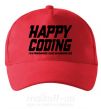Кепка Happy coding Червоний фото