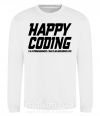 Світшот Happy coding Білий фото