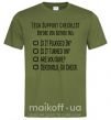 Чоловіча футболка Tech support checklist Оливковий фото