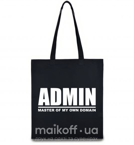 Еко-сумка Admin master of my own domain Чорний фото