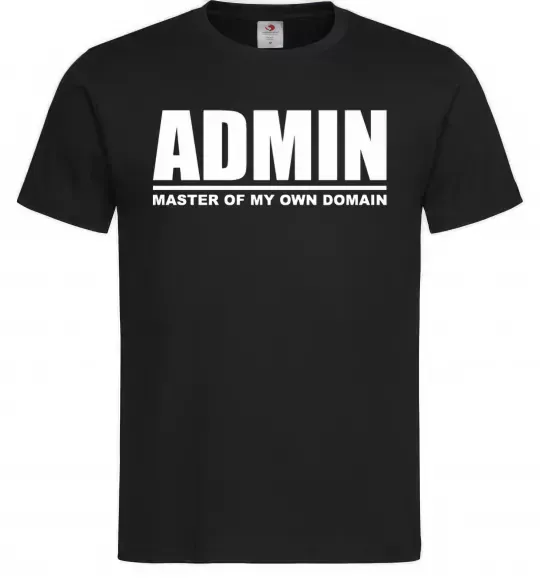 Чоловіча футболка Admin master of my own domain Чорний фото