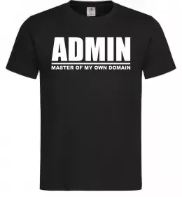Мужская футболка Admin master of my own domain Черный фото