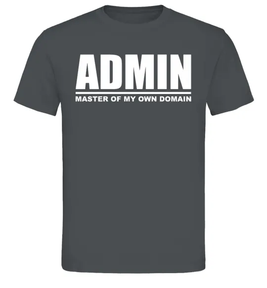Чоловіча футболка Admin master of my own domain Графіт фото