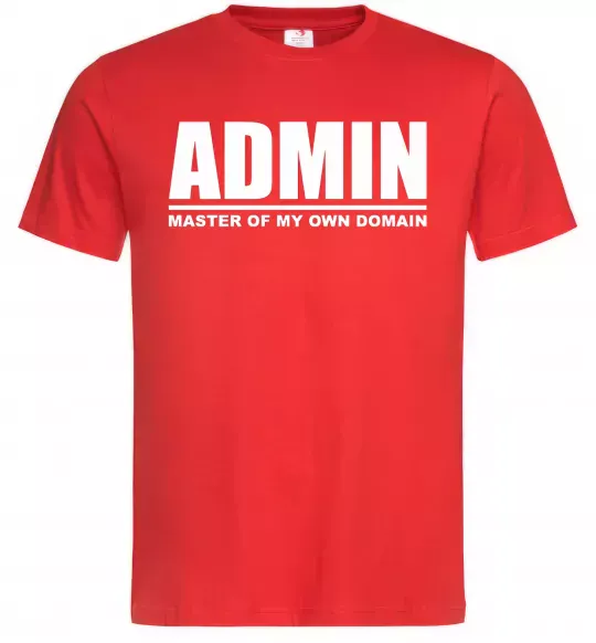 Чоловіча футболка Admin master of my own domain Червоний фото