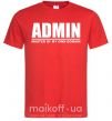 Мужская футболка Admin master of my own domain Красный фото