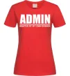 Жіноча футболка Admin master of my own domain Червоний фото