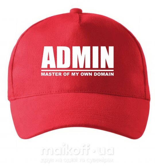 Кепка Admin master of my own domain Красный фото