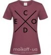 Женская футболка C o d e Бордовый фото