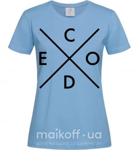 Женская футболка C o d e Голубой фото