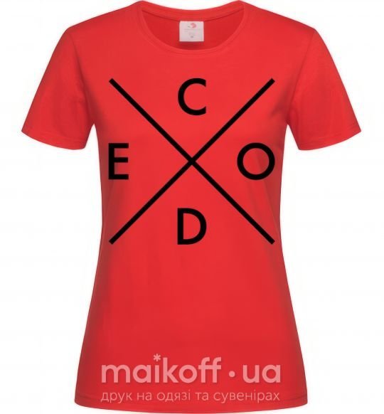 Жіноча футболка C o d e Червоний фото