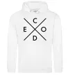 Мужская толстовка (худи) C o d e Белый фото