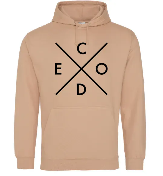 Женская толстовка (худи) C o d e Песочный фото