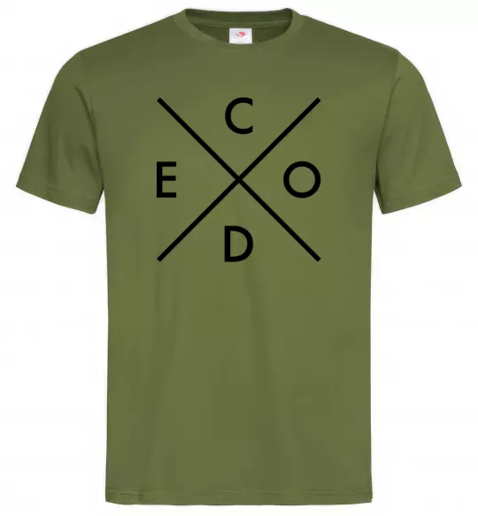 Чоловіча футболка C o d e Оливковий фото