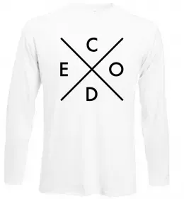 Лонгслив C o d e Белый фото