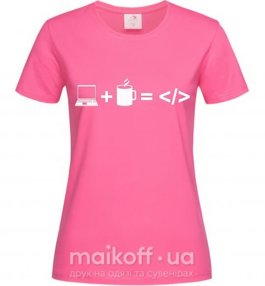 Женская футболка Code Ярко-розовый фото