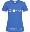 Жіноча футболка Code Яскраво-синій фото