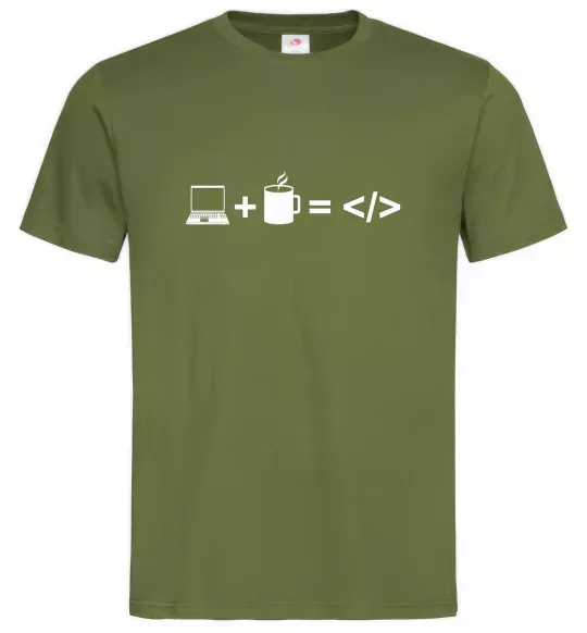 Чоловіча футболка Code Оливковий фото