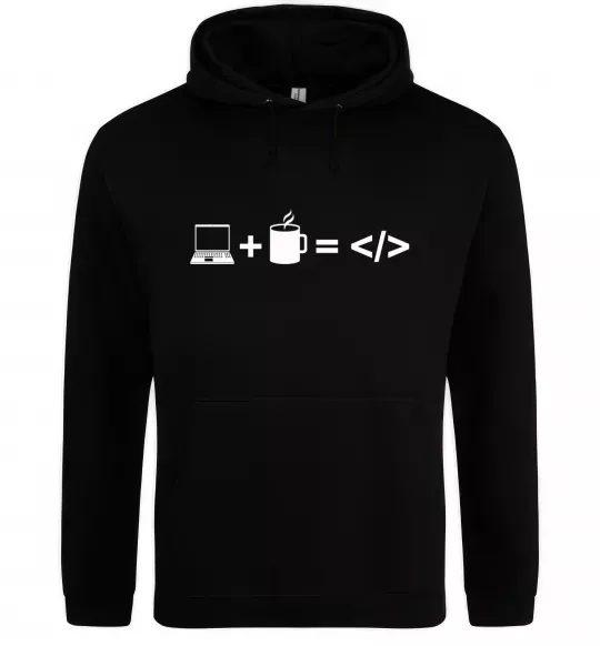 Мужская толстовка (худи) Code Черный фото