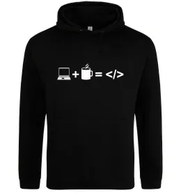 Мужская толстовка (худи) Code Черный фото