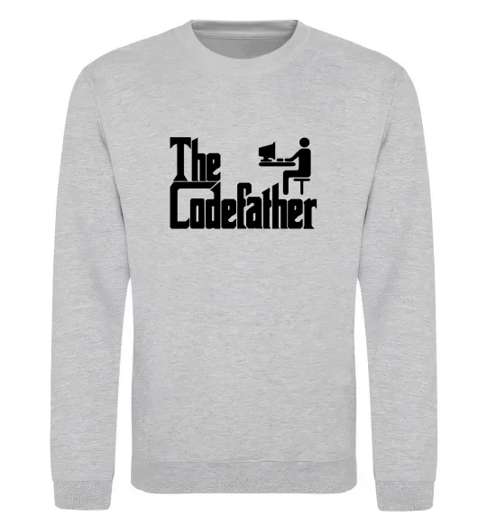 Світшот The Сodefather Сірий меланж фото