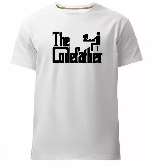Мужская премиум футболка The Сodefather Белый фото