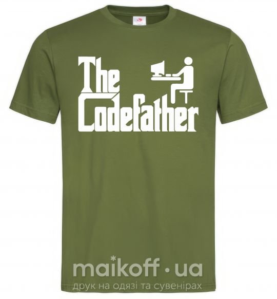 Мужская футболка The Сodefather Оливковый фото