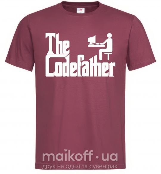 Чоловіча футболка The Сodefather Бордовий фото