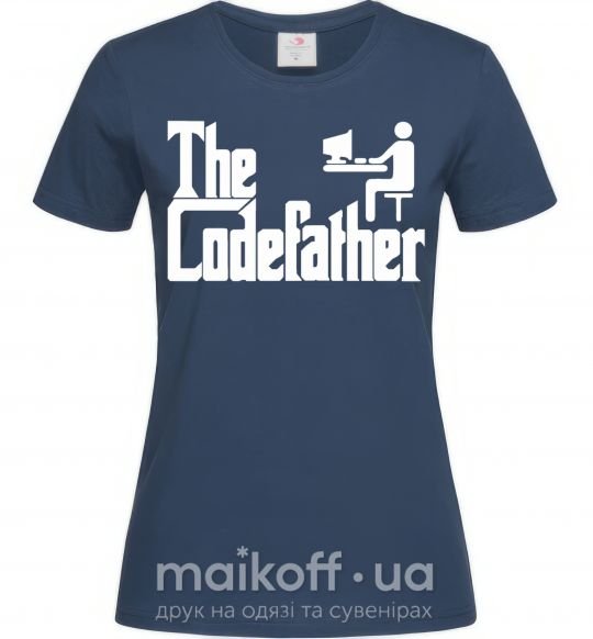Женская футболка The Сodefather Темно-синий фото