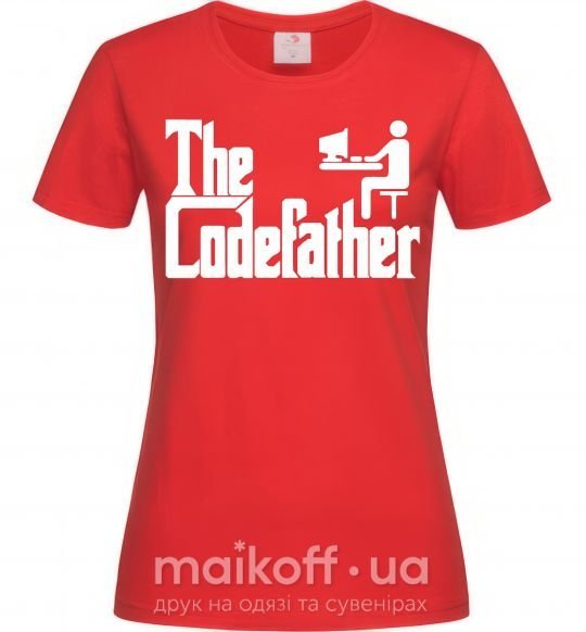Женская футболка The Сodefather Красный фото