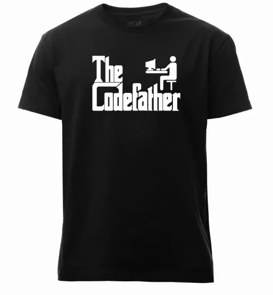 Мужская премиум футболка The Сodefather Черный фото