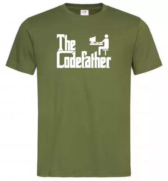 Мужская футболка The Сodefather Оливковый фото