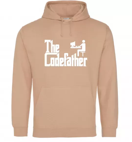 Мужская толстовка (худи) The Сodefather Песочный фото
