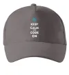 Кепка Keep calm and code on Серый фото