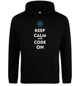 Женская толстовка (худи) KEEP CALM AND CARRY ON Серый меланж фото