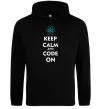 Жіноча толстовка (худі) Keep calm and code on Чорний фото
