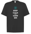 Футболка Оверсайз Keep calm and code on Чорний Футболка Оверсайз Keep calm and code on Чорний фото