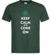 Чоловіча футболка Keep calm and code on Темно-зелений Чоловіча футболка Keep calm and code on Темно-зелений фото