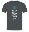 Чоловіча футболка Keep calm and code on Графіт Чоловіча футболка Keep calm and code on Графіт фото