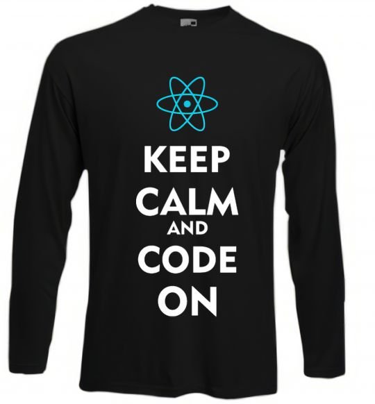 Реглан Keep calm and code on Чорний фото