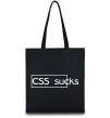 Еко-сумка CSS sucks Чорний фото