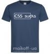 Чоловіча футболка CSS sucks Темно-синій фото