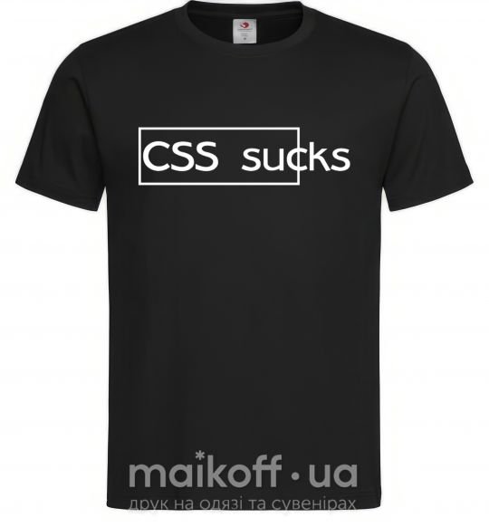 Чоловіча футболка CSS sucks Чорний фото