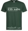 Чоловіча футболка CSS sucks Темно-зелений фото