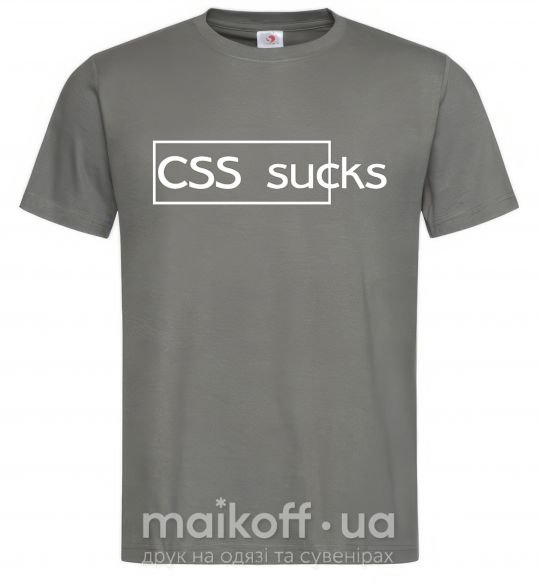 Чоловіча футболка CSS sucks Графіт фото