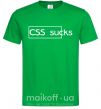 Мужская футболка CSS sucks Зеленый фото