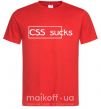 Мужская футболка CSS sucks Красный фото