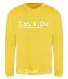 Світшот CSS sucks Сонячно жовтий фото