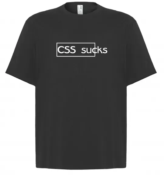Футболка Оверсайз CSS sucks Чорний фото